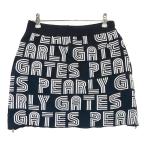 PEARLY GATES Pearly Gates вязаный юбка кромка Zip Logo рисунок темно-синий серия 1 Golf одежда женский 
