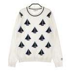 MUNSING WEAR Munsingwear одежда JWLW420 вязаный свитер яхта рисунок оттенок белого M Golf одежда женский 