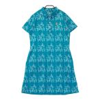 LE COQ GOLF Le Coq Golf короткий рукав One-piece Logo общий рисунок оттенок голубого L Golf одежда женский 