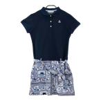 AND PER SE Anne Pas .sia футбол короткий рукав Polo One-piece общий рисунок темно-синий серия L Golf одежда женский 