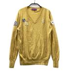 BEAMS GOLF Beams Golf V шея вязаный свитер шерсть оттенок желтого M Golf одежда женский 