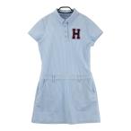 TOMMY HILFIGER GOLF Tommy Hilfiger Golf короткий рукав One-piece футбол земля полоса рисунок оттенок голубого L Golf одежда женский 