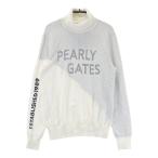 PEARLY GATES Pearly Gates длинный рукав ta-toru шея вязаный свитер оттенок белого 0 Golf одежда женский 
