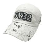 SY32 BY SWEET YEARS GOLFeswaisa-tituSYG-23S102 колпак общий рисунок оттенок белого Golf одежда 