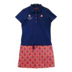 LE COQ GOLF Le Coq Golf короткий рукав Polo One-piece темно-синий серия L Golf одежда женский 