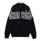 NEW BALANCE GOLF New balance подкладка имеется вязаный Zip жакет шерсть . Leopard рисунок оттенок черного 1 Golf одежда женский 
