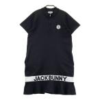 JACK BUNNY Jack ba колено flair половина Zip короткий рукав вязаный One-piece оттенок черного 1 Golf одежда женский 
