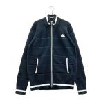 BLACK&amp;WHITE черный and белый вязаный Zip жакет окантовка рисунок оттенок черного L Golf одежда женский 