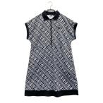 FILA GOLF filler Golf половина Zip French рукав One-piece Logo × общий рисунок оттенок черного LL Golf одежда женский 