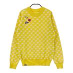 FILA GOLF filler Golf длинный рукав вязаный свитер шерсть . общий рисунок оттенок желтого M Golf одежда женский 