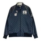 FILA GOLF filler Golf длинный рукав Zip жакет обратная сторона ворсистый тысяч птица рисунок оттенок черного LL Golf одежда мужской 