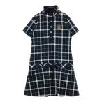 FILA GOLF filler Golf короткий рукав One-piece в клетку оттенок черного LL Golf одежда женский 