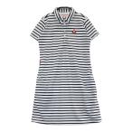 LE COQ GOLF Le Coq Golf короткий рукав Polo One-piece окантовка рисунок оттенок белого M Golf одежда женский 