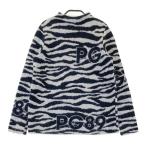 PEARLY GATES Pearly Gates mo волосы вязаный свитер Zebra рисунок оттенок черного 1 Golf одежда женский 
