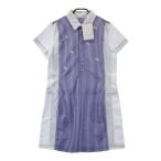 HEAL CREEK Heal Creek короткий рукав One-piece полоса рисунок оттенок голубого 42 Golf одежда женский 