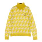 VIVA HEART viva Heart × Улица Сезам ta-toru шея вязаный свитер шерсть . Big Bird рисунок оттенок желтого 42 Golf одежда женский 
