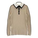 LE COQ GOLF Le Coq Golf воротник есть вязаный свитер cut and sewn оттенок бежевого L Golf одежда женский 
