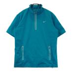 NIKE GOLF Nike Golf половина Zip короткий рукав блузон оттенок голубого XL Golf одежда мужской 