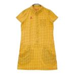 LE COQ GOLF Le Coq Golf короткий рукав One-piece звезда рисунок оттенок желтого L Golf одежда женский 