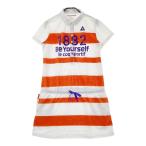 LE COQ GOLF Le Coq Golf короткий рукав One-piece окантовка рисунок оттенок белого L Golf одежда женский 