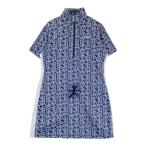 marie claire sport Marie Claire sport половина Zip короткий рукав One-piece общий рисунок темно-синий серия L Golf одежда женский 