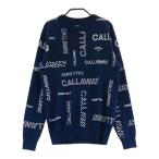 CALLAWAY Callaway длинный рукав вязаный свитер общий рисунок темно-синий серия L Golf одежда женский 