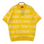 [ новый товар ]NEW BALANCE GOLF New balance 2025 год модели короткий рукав вязаный свитер Logo рисунок оттенок желтого 0 Golf одежда женский 
