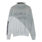 PEARLY GATES Pearly Gates ta-toru шея вязаный свитер Logo серый серия 0 Golf одежда женский 