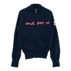 AND PER SE Anne Pas . шерсть . длинный рукав Zip жакет темно-синий серия M Golf одежда женский 