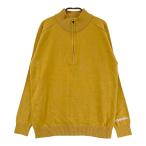 TANGRAM язык грамм половина Zip вязаный свитер оттенок желтого M Golf одежда женский 