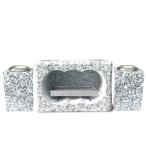 o. для цветок .S-S39 Mini курильница комплект .. для высококлассный белый .. камень. цветок .. из нержавеющей стали цветок тубус 1 на ( 2 шт )+ Mini курильница ( ароматическая палочка тарелка имеется )[ строительные работы не необходимо ] класть только . простота установки B0FXG71QNT