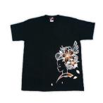 SALE Tシャツ メンズ 半袖 和柄 百合 婦人 手差し