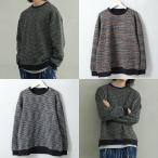 ショッピング在庫処分セール中 ☆【在庫処分 アウトレット セール】ミックスカラー ボーダー ニット モザイクボーダー セーター クルーネック カットソー エスニック カジュアル 防寒 Revo.