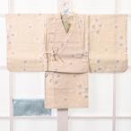[ новый продукт ] детский One-piece юката 3 позиций комплект /2442-1529/W-4/Misayama/ One-piece / крем земля . цветок узор /120cm/ хлопок 100%/ сделано в Китае 