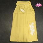 150[ новый продукт ][ шнур внизу 91cm] женщина hakama / hakama одиночный товар / черновой .ne мокка /28-0446RF/RH-73/ оливковый желтый / женский / благодарность ./ церемония окончания / женщина для /. серп кама /M