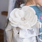 大【新作】フラワーコサージュ/レース/飾り花/髪飾り/帯飾り/RS-22(80RF120200)/ラフィネモカ/オフホワイト/大きい/可愛い/おしゃれ/振袖/着物/女性用