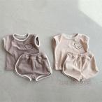 子供服 ベビー服 赤ちゃん 上下セット 綿麻 リネン 春夏服 半袖 パジャマ 部屋着 可愛い 男の子 女の子 孫 キッズ セットアップ ルームウェア 通園 保育園