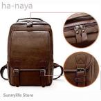 ショッピング通勤用 スクエアリュックメンズレザーリュックレディースビジネスリュック防水PC収納革通勤用多機能軽量