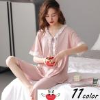  весна лето короткий рукав One-piece пижама окантовка рисунок V шея большой размер неглиже свободно Nitro -p часть магазин надеты симпатичный взрослый неглиже пижама женский 