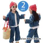  ребенок одежда выставить Kids девочка длинный рукав весна осень верх и низ в комплекте 2 позиций комплект внешний Denim жакет Denim длинные брюки длинные брюки Junior 