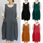  хлопок linen... движение ... домашние дела покупки весна лето осень взрослый casual фартук платье женский 