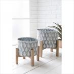 ウッドスタンドブリキポットカバー２...