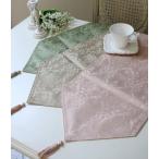 ショッピング薔薇 撥水 テーブルランナー はっ水 テーブルセンター 薔薇 花柄 ダマスクローズ （32×180) 薔薇柄 ダマスク柄 撥水加工 花柄 テーブルマット ローズ柄 高級 撥水 汚