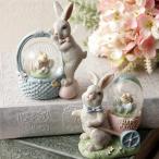 ラビット スノードーム オブジェ うさぎ ウサギ 置物 かわいい (1494) ボックス 可愛い シャビーシック 姫系 フレンチテイスト かわいい イースター バニー