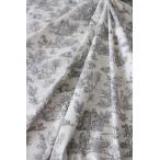 ショッピングフランス トワルドジュイ フランス生地 田園 フランス製 生地 （オフホワイト×グレー） トワル・ド・ジュイ フランス 輸入生地 カーテン生地 ファブリック シーチング