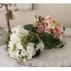 アジサイブーケ あじさい ブーケ 造花 アジサイ ブーケ 紫陽花 ホワイト ピンク シルクフラワー アーティフィシャルフラワー インテリアフラワー ブーケ 花束 お