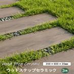 ウッドステップセラミック 枕木 タイル 3本 200×600mm