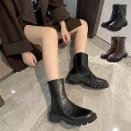 ショートブーツ ブーツ 黒 太ヒール 歩きやすい 合皮 PUレザー シューズ 靴 レディース セール　20220818s