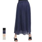 スカート 春夏 スカート フレアスカート シフォン ドット柄 ロング マキシ丈 ウエストゴム ボトムス レディース セール　20220818s