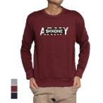 トレーナー カットソー 裏起毛 長袖 サガラ刺繍 ロゴ プリント トップス メンズ セール　20220818s